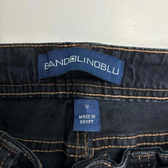 BandolinoBlu Bootcut Women's size 12 Dark Wash Blue Denim Jeans - Picture 2 of 4